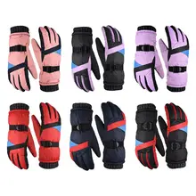 Унисекс, зимние велосипедные хлопковые перчатки с сенсорным экраном, велосипедные лыжные уличные походные мотоциклетные ударные перчатки, спортивные перчатки с полным пальцем