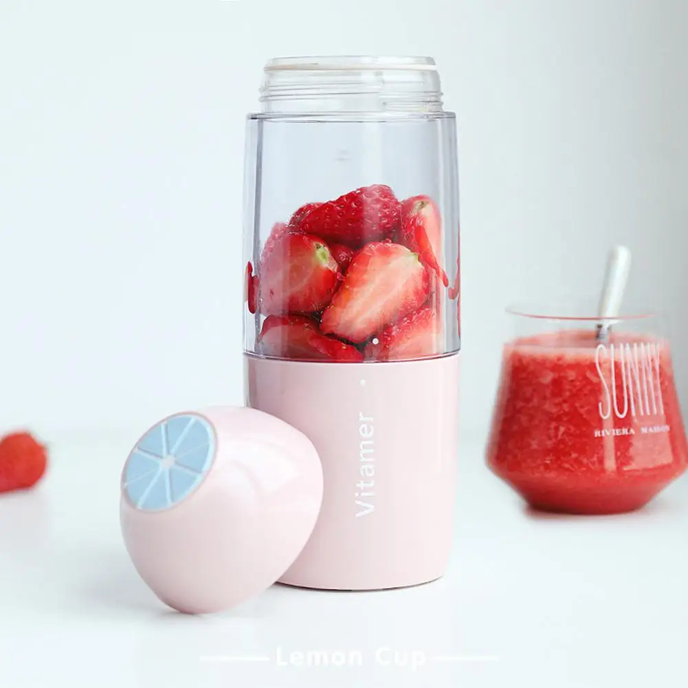 HobbyLane 500ML Portable USB Electric Fruit Juicer Handheld Ourdoor Hiking Water Fruit Stirring Rechargeable Mini Juice Cup