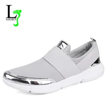 Женские кроссовки; летняя сетчатая обувь на плоской подошве; повседневные женские лоферы без застежки; дышащая женская обувь; большие размеры 42;