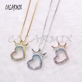 

Wholesale 8 Pcs Heart shape pendant necklace Jewelry fashion necklace for jewelry gift for lady9283