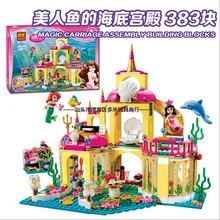 BELA 10436 Princess Undersea Palace Girl Friends Mini figures Building Blocks 383pcs Bricks Toys For Compatible with legoed