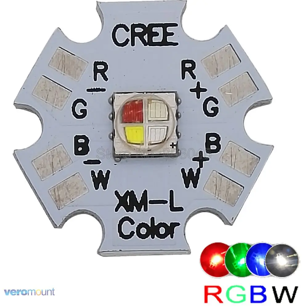 5 шт./лот! Cree XLamp XM-L XML RGBW RGB белый или светильник с новой уникальной технологией рассеивания света cо теплый белый Цвет 12 Вт высокой мощности Мощность светодиодный излучатель 4-чип 20 мм звезды печатной платы - Испускаемый цвет: RGB White