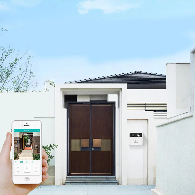 

Smart Wireless Door Bell Intelligent Video HD 720P Visual Voice Mobile Phone Remote Viewing Smart Wireless Doorbell