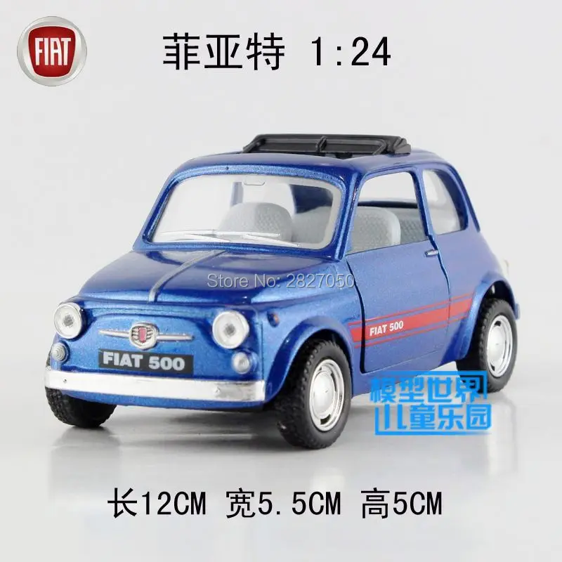 

4 Colors 1:24 FIAT 500 Alloy Pull Back Diecast Model toys car for children gifts