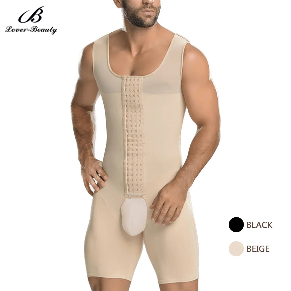 Lover Beauty Men's Compression Garments Fajas Colombianas Para Hombre Bodysuit Slimming Body Shaper Waist Girdle Shapewear