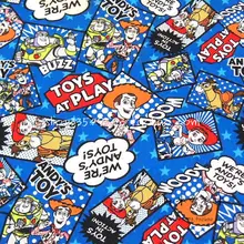 140 см ширина История игрушек Рой синий хлопок ткань для маленьких мальчиков одежда постельных принадлежностей домашний текстиль наволочки DIY-AFCK386