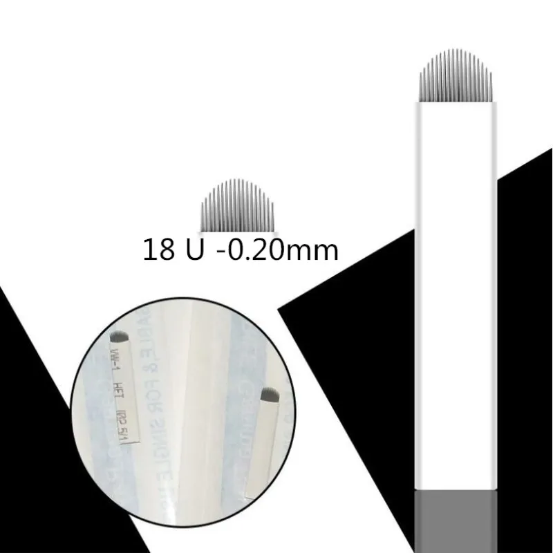 

free shipping for 18-pin U Shape Tattoo Eyebrow Needle/Manual Needle Blade