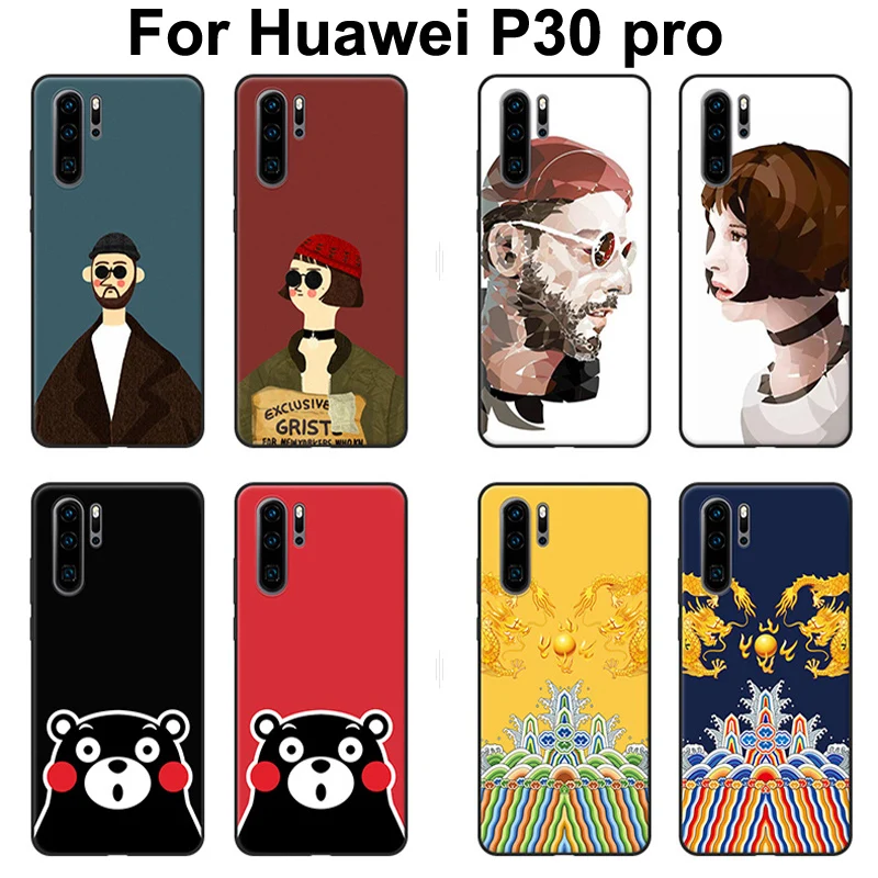 Для Huawei P30 pro чехол задняя крышка HD рисунок Леона убийца мультфильм мягкий