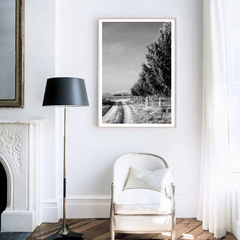 Black And White Prints Rustic Home Decor