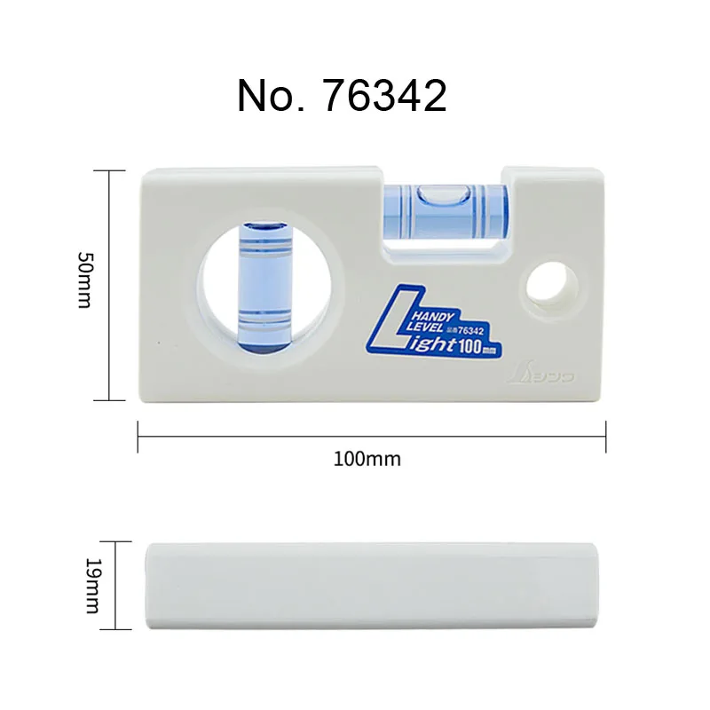SHINWA Высокое качество Портативный магнитный уровень линейка спиртовой уровень с магнитом черный белый цвет 100/200 мм - Цвет: 76342