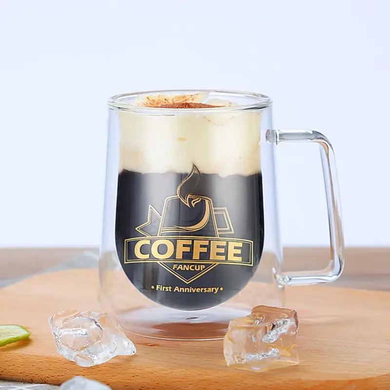 Heat resistant Double Wall Glass Cup Tea Mug Glass Cups For Coffee Beer