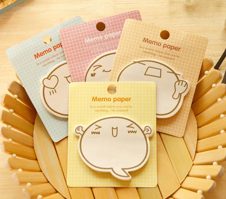 

4 set/Lot Creative cartoon expression inspirational N stick / cute memo pad / message notes/ sticky notes