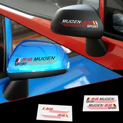 Aliauto 2 X Светоотражающие зеркало заднего вида автомобиля стикеры и наклейка Mugen Спорт для Honda Civic Accord Crv Fit город