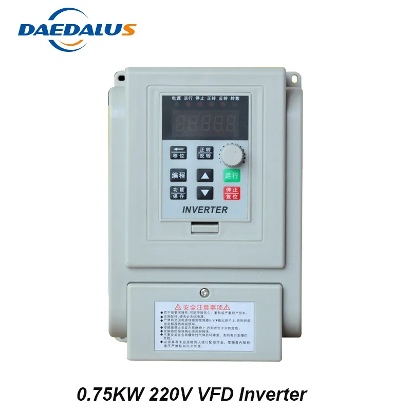 

Mini VFD Variable Frequency Drive 0.75KW 220V VFD Inverter AC Converter For Motor Speed Control