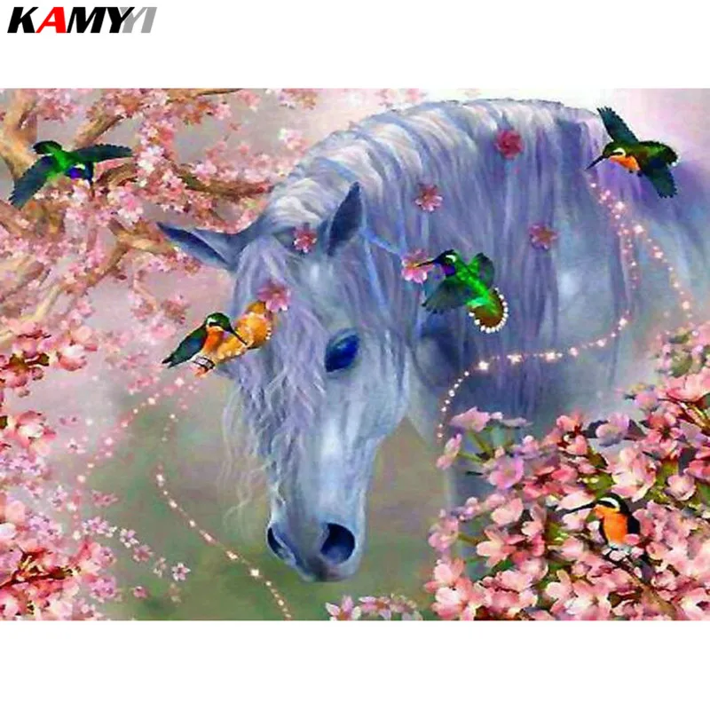 

5D Diamond Painting unicorn Diamond Embroidery pattern Hummingbird flowers Cross Stitch Square Diamond Sets XY1