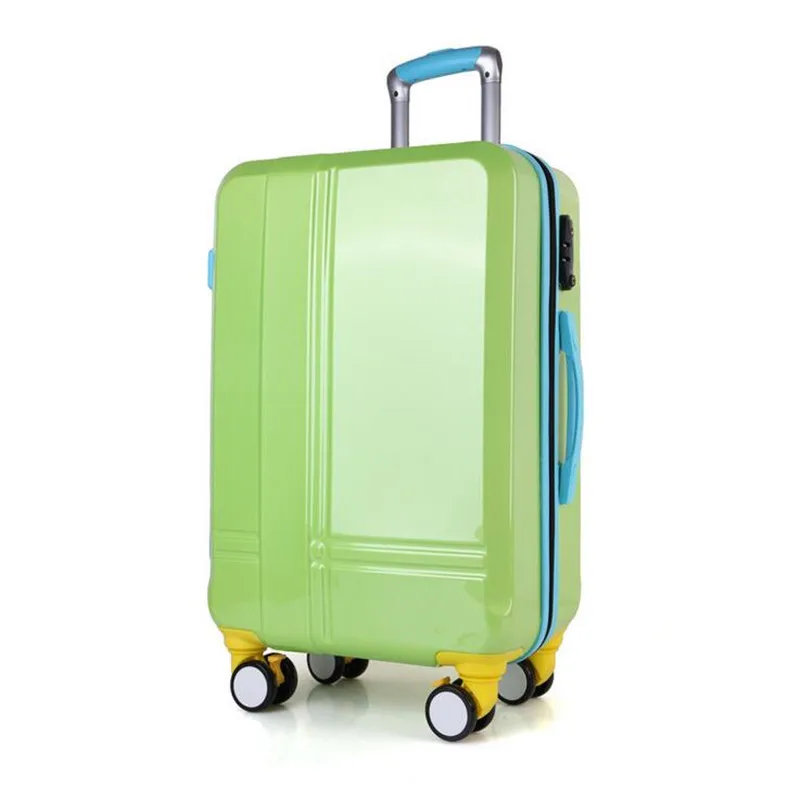 24'Luggage suitcase carry on drawbars wheel black white designer