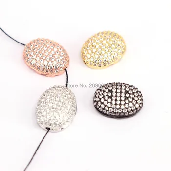 

10Pcs Wholesale CZ micro pave spacer beads connector,multi color charm connectors DIY jewelry finding