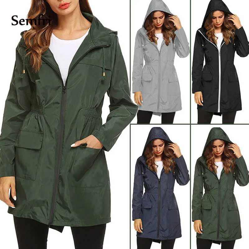 

Semfri Spring and Autumn Windproof New Jackets Coat Women's Fashion Loose Windbreaker Women's Growth Jacket 2019 Women Clothing