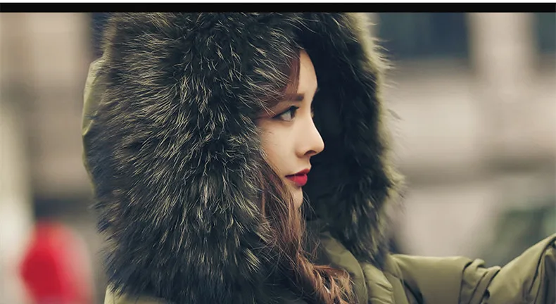 Women Winter Down Jacket Overknee Long Padded Parkas Hooded Real Fur Collar Loose Down Coats Korean Women 2018 Big Pockets AS016 (21)