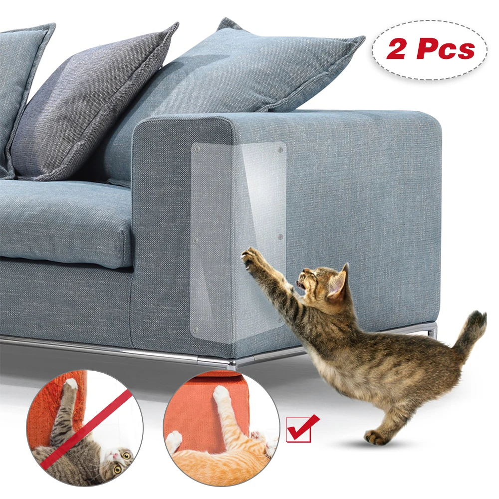 Когтеточка для кошек самоклеящаяся защита для дивана для мебели для кошек Защитная защита с булавками 2 шт. Защита от царапин для кошек