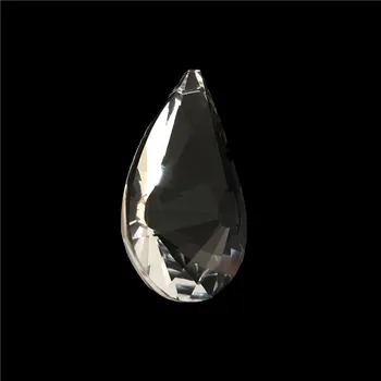 

63mm Clear Crystal Glass New Ox Horn Shape Pendants One Hole Hanging Chandelier Pendants For Wedding Decor