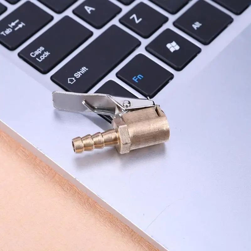 1pcs 6mm Clamp Brass Tyre Valve Air Pump Chuck Clip Tire Inflator Valve Connector High Quality Car Tire Air Chuck Lock On Clip