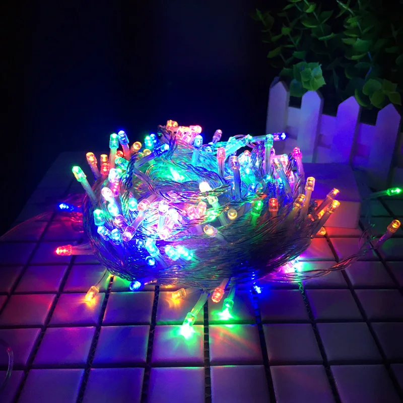 10M 20M Waterproof 220V EU Plug Holiday Decorate String Lights RGB 100 Led 200 Leds For Christmas Party Wedding Holiday Lighting (13)
