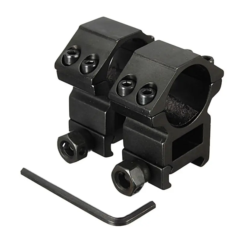 

Hot 2pcs /lot 25.4mm Scope Ring High Profile Fit for 20mm Picatinny Weaver Rail Mount Flashlight Holder Hunting Accessories