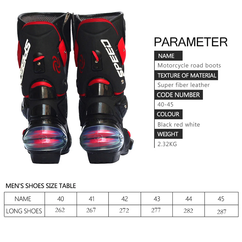 Pro байкерские мотоциклетные ботинки; ботинки для скоростных гонок; ботинки для мотокросса; водонепроницаемые ботинки для езды на велосипеде; мужская обувь