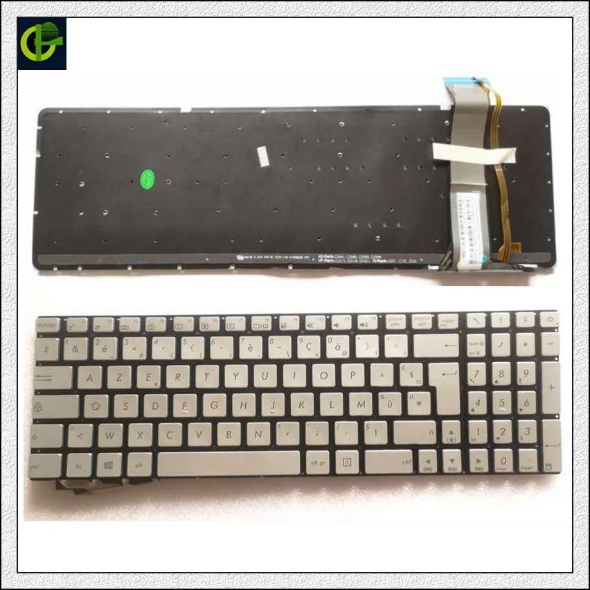 Клавиатура с французской подсветкой для ASUS N752 N752J N752JB N752JK N752JM N752JQ N752VX N752VW N752V FR |