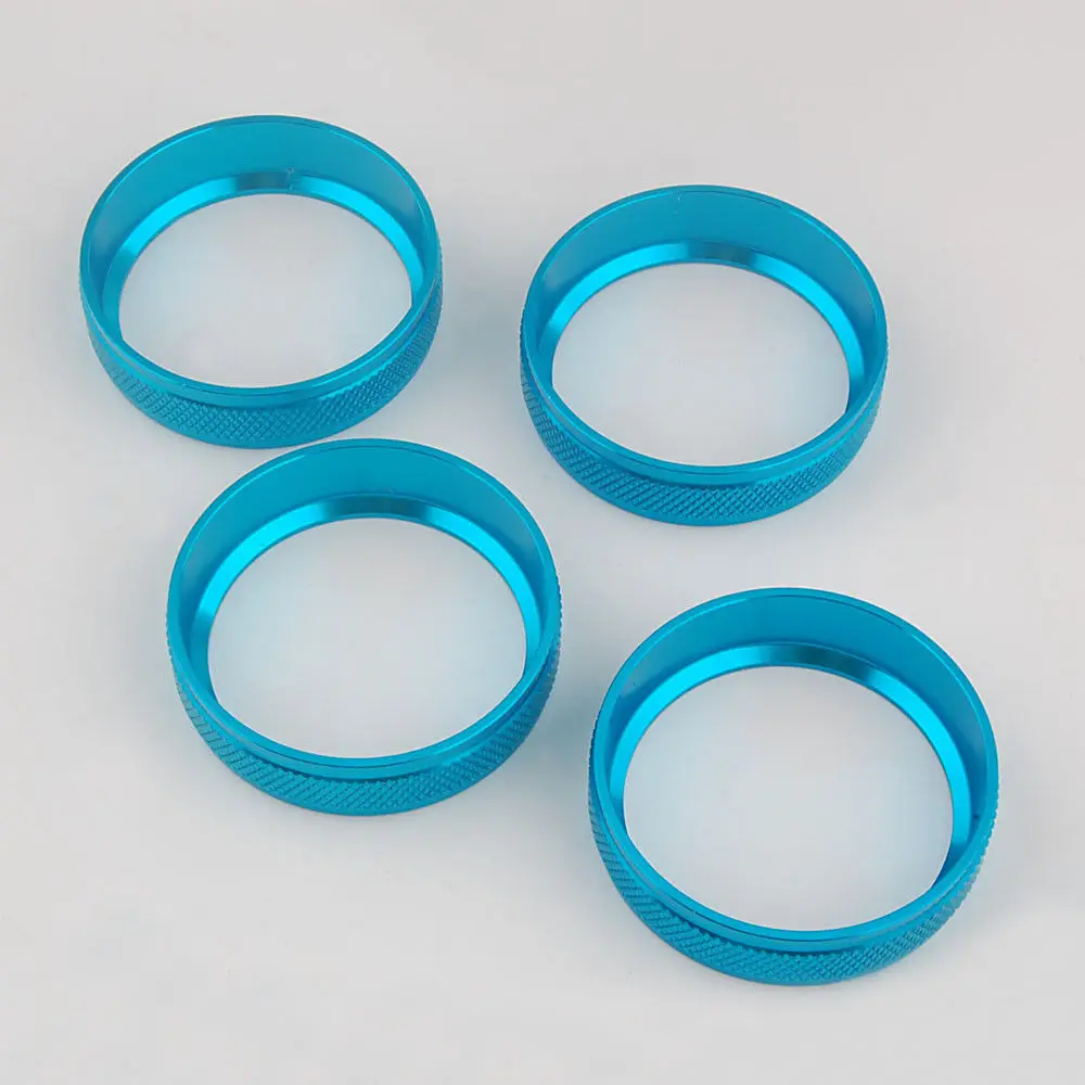 Синий Автомобиль Алюминий Кондиционер Аудио CD Отрегулировать Ручку Кольцо