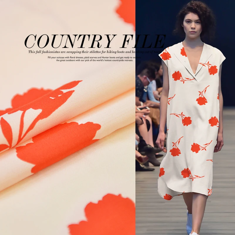 

Soft Rayon Print Textile Floral Fabric For Dress