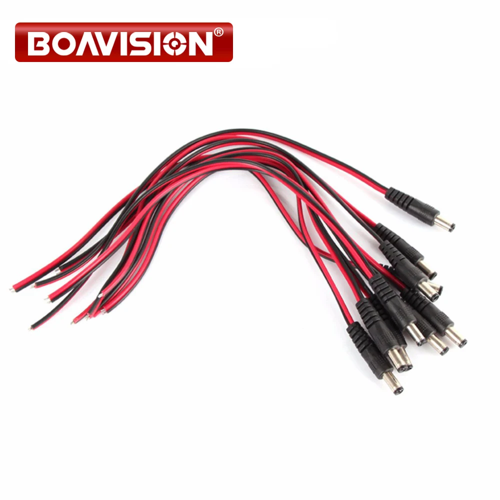 5 / 10 / 50 / 100Pcs DC Power Connector Cable 12V Monitor Connector CCTV Security Camera Power Pigtail Male Cable BOAVISION 5 / 10 / 50 / 100Pcs DC Power Connector Cable 12V Monitor Connector CCTV Security Camera Power Pigtail Male Cable BOAVISION
