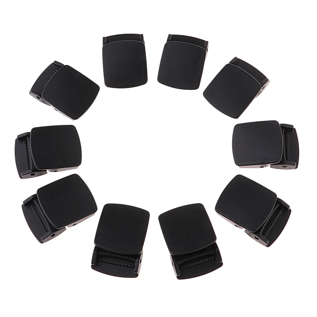2019 Hot 10pcs Adjustable Press Cam Buckles Anti-Slip Webbing Locks Quick Release Safety Belt Clasps Toggle Clips