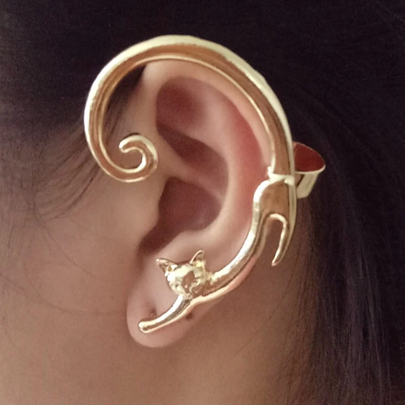 

1pc Fashion Animal Long Tail Cat Stud Earrings For Women Party Gifts Brincos Boucle D'oreille