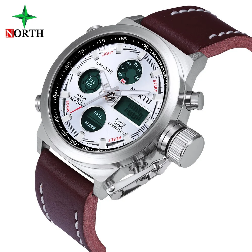 

Men Sport Watches Army Military Watches Japanese Double Movement Calendar Alarm Clock Multifunction Quartz Mens Watches