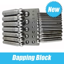 Dapping удары и блок набор(18 шт.), плоский Dapping Блок для ювелирных изделий, ювелирные изделия инструмент, ювелирные изделия делая поставки, гравировка инструмент золотые