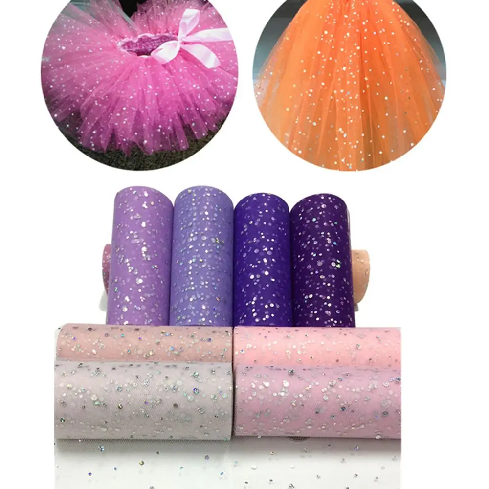 Buy 25 yards Glitter Sequin Tulle Roll Spool Tutu