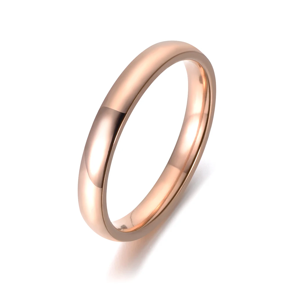 Lokaer 4 шт. набор из 4 цветов тонкий набор колец для укладки 3 мм Спиральные индивидуальные штабелируемые кольца для мужчин и женщин R18058 - Цвет основного камня: Rose Gold