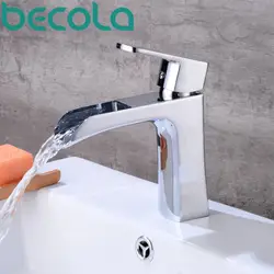 Becola Новый дизайн водопад кран Матовый никель ванная комната кран черный и хром бассейна кран B-8778