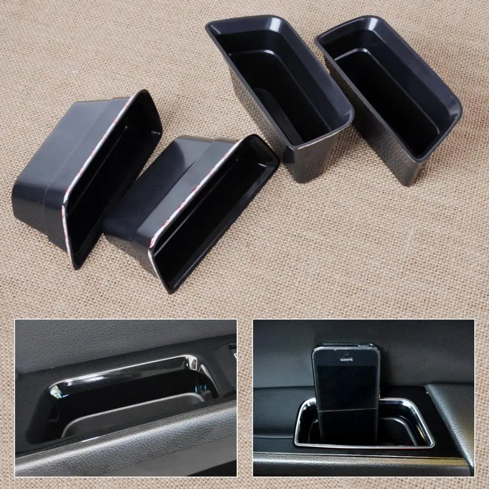 

DWCX Tracking 4X Black Front & Rear Door Armrest Secondary Storage Box Container Holder For Ford Fusion Mondeo 2013 2014 2015