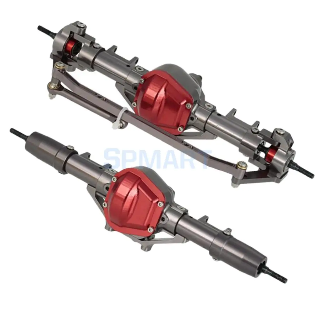 

1/10 RC Car Complete Alloy Front & Rear Axle CNC Machined for 1:10 RC Crawler Axial SCX10 D90 Truck