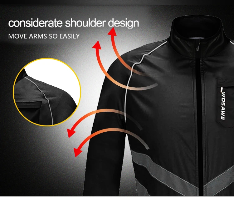 WOSAWE куртки для велоспорта Светоотражающие ветрозащитные для мужчин и женщин Одежда для верховой езды велосипедные кофты с длинным рукавом безрукавный жилет ветровка