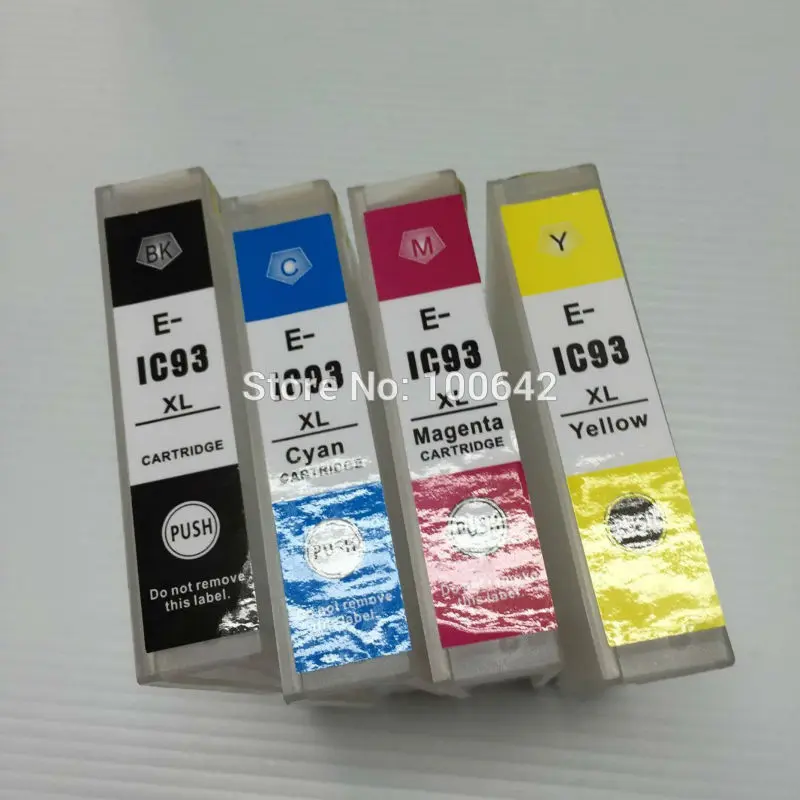 

Refillable ink cartridge ICBK93M ICC93M ICM93M ICY93M for Epson PX-M7050F/ PX-S7050 with ARC chip (130ml each color)