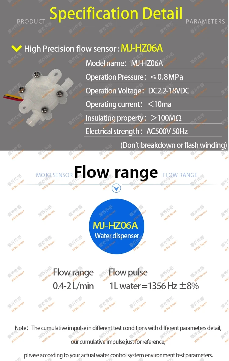 MJ-HZ06A 6 мм Холла потока датчик с высокой точностью диспенсер для воды расходомер 10 шт