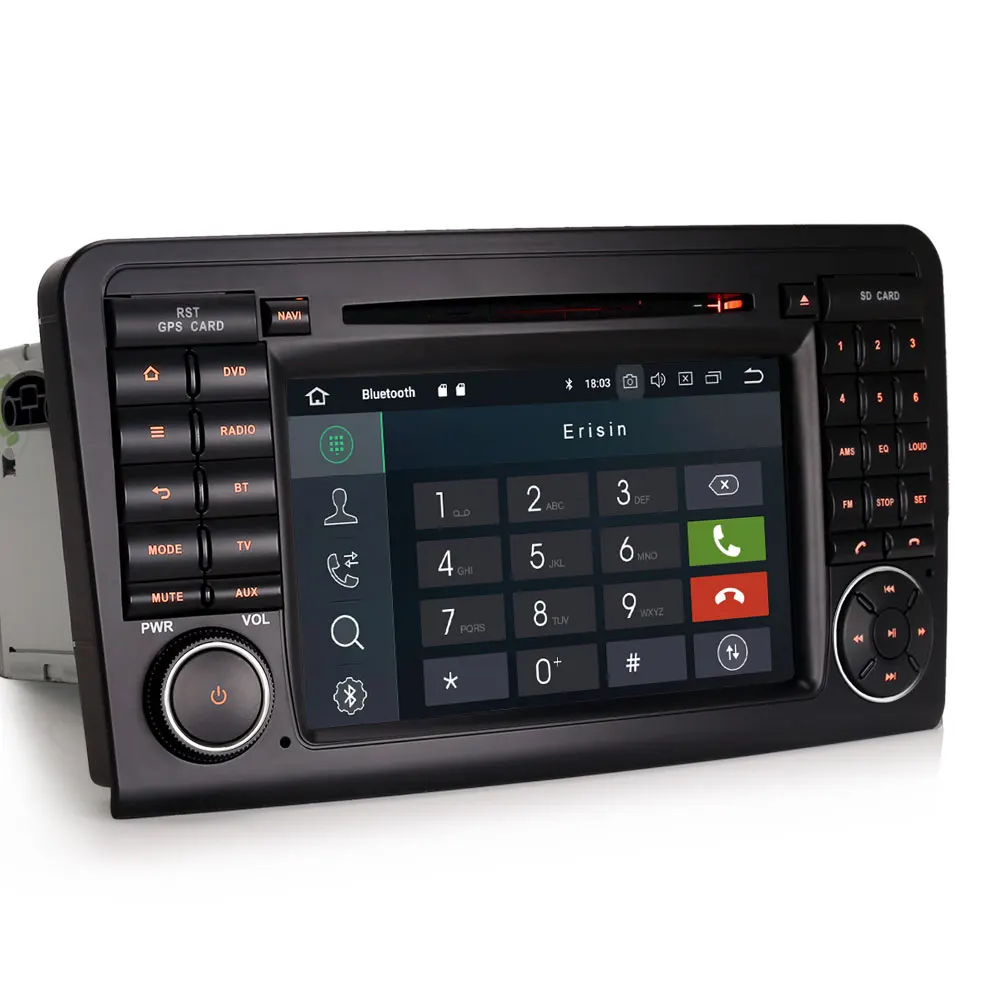 Perfect 7" Android 8.0 OS Car DVD Multimedia Navigation GPS Radio for Mercedes-Benz ML-Class W164 2005-2012 & GL-Class X164 2005-2012 1