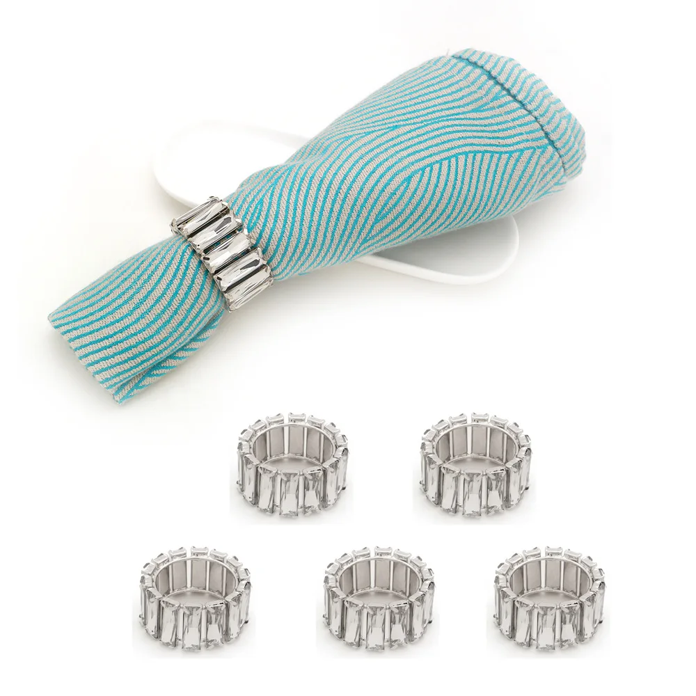 

6PCS Simple modern napkin buckle Western buckle sample room napkin ring hotel set tablecloth circle paper towel ring