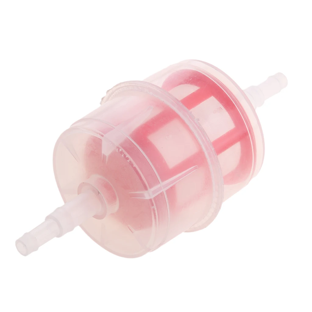 Universal Petrol Inline Fuel Filter LARGE Car Part Fit 6mm-8mm Pipes Red