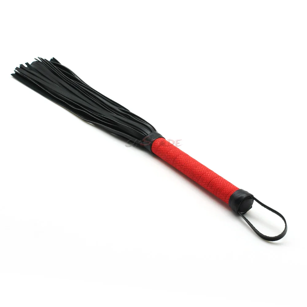 Smspade 39Cm Red Pu Faux Leather Bondage Spanking Flogger -6120