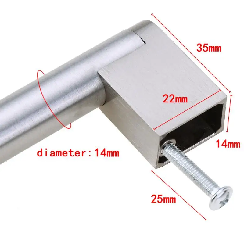 96-256 мм щетка из нержавеющей стали отделка для мебели ручка для ящика кухонного шкафа Ручка Бар Т-образная дверная ручка ручки тяги